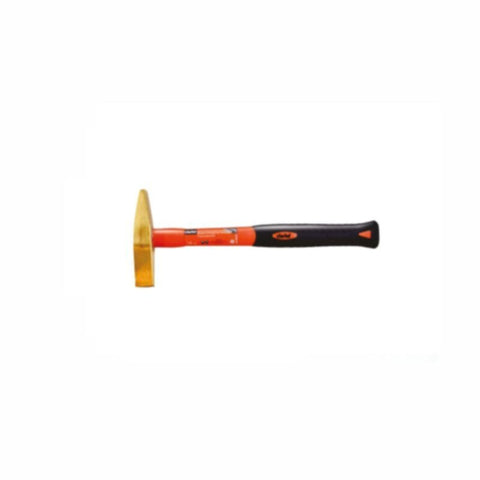 CLARKE | Brass Chipping Hammer 0.5kg with Orange Black Color Non-Slip Fibreglass Handle | BCH16FC