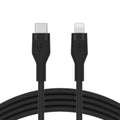 BELKIN | Flex Usb-C Silicone Cable With Lightning Connector 3M Black | CAA009bt3MBK