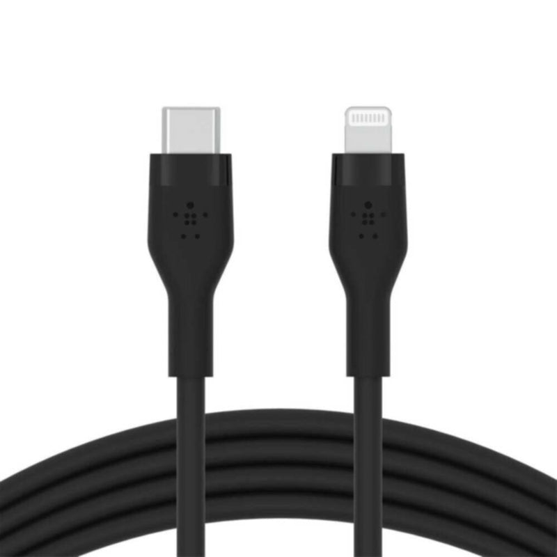 BELKIN | Flex Usb-C Silicone Cable With Lightning Connector 3M Black | CAA009bt3MBK