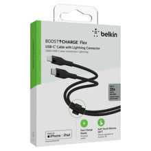 BELKIN | Flex Usb-C Silicone Cable With Lightning Connector 3M Black | CAA009bt3MBK