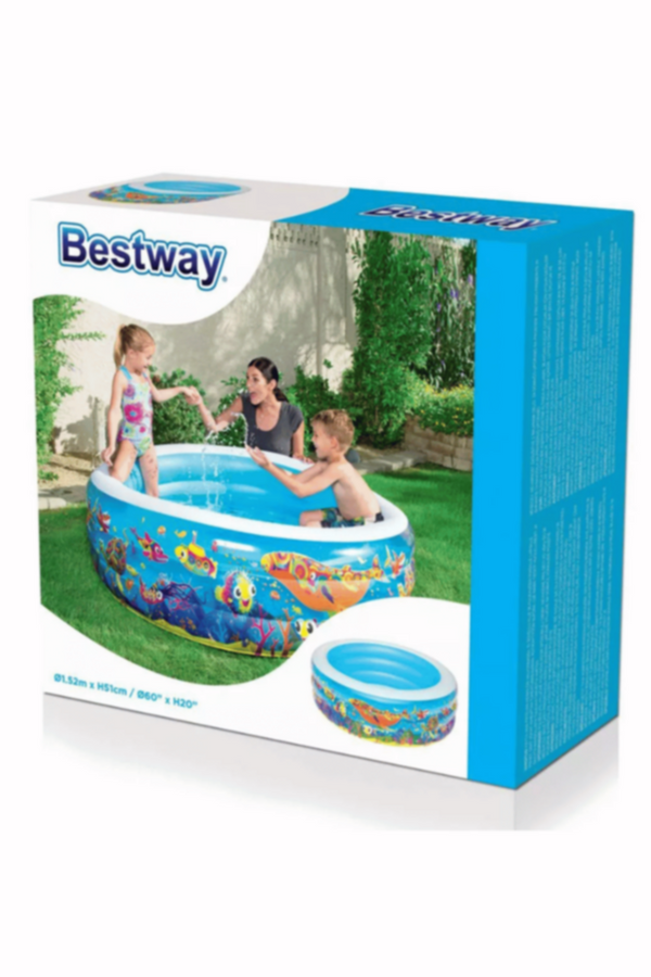 BESTWAY | Sea Life Inflatable Play Pool 60"xH20"/1.52m x H51cm | BES115TOY00053