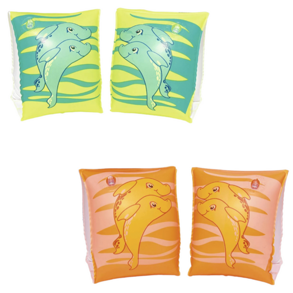 BESTWAY | Dolphin Assorted Colored Armbands 9" x 6"/23cm x 15cm Inflatable | BES115TOY00217