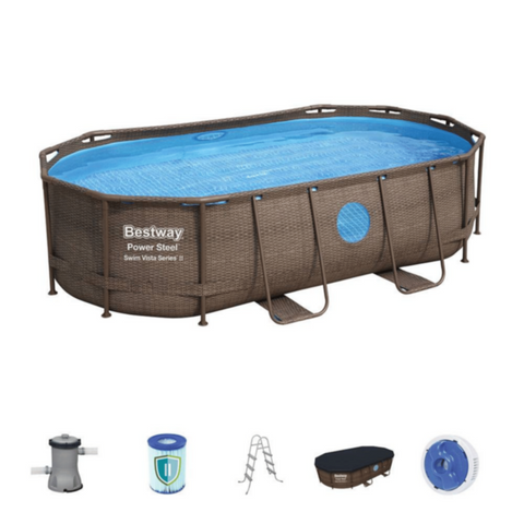 BESTWAY | Oval Pool Set 14' x 8'2