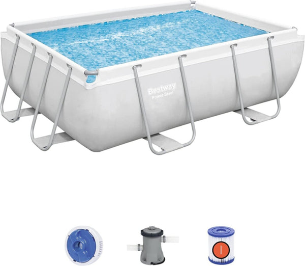 BESTWAY | Above Ground Rectangular Pool Set  9'3" x 6'5" x 33"/2.82m x 1.96m x 84cm | BES115TOY01079