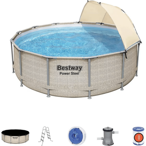 BESTWAY | Oval Pool Set 18' x 9' x 48