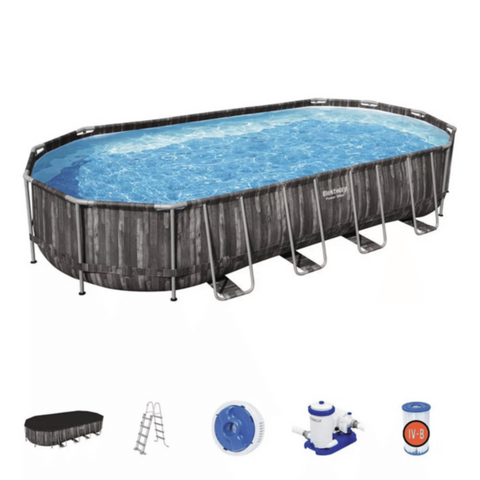 BESTWAY | Oval Pool Set 24' x 12' x 48