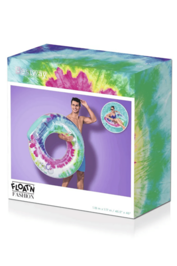 BESTWAY | Float N Fashion Tie Dye Swim Tube 46.5" x 46"/1.18m x 1.17m | BES115TOY01569