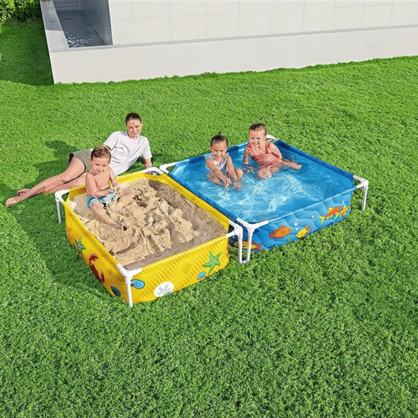 BESTWAY | My First Frame Pool And Sandpit 7' x 48" x 12"/2.13m x 1.22m x 30.5cm | BES115TOY01582
