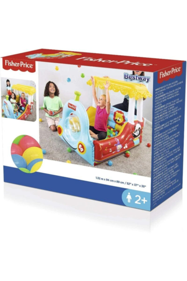 BESTWAY | Fisher-Price Train Ball Pit 52" x 37" x 35"/1.32m x 94cm x 89cm | BES115TOY01357