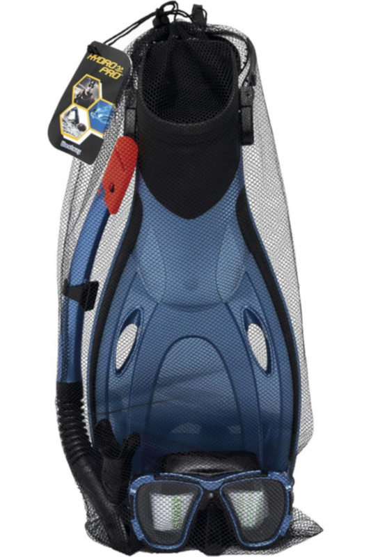 BESTWAY | Hydro Pro Unisex Youth Blacksea Snorkel & Fin Set Diving | BES115TOY01455
