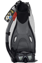 BESTWAY | Hydro Pro Unisex Youth Blacksea Snorkel & Fin Set Diving | BES115TOY01455