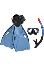 BESTWAY | Hydro Pro Unisex Youth Blacksea Snorkel & Fin Set Diving | BES115TOY01455