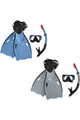 BESTWAY | Hydro Pro Unisex Youth Blacksea Snorkel & Fin Set Diving | BES115TOY01455