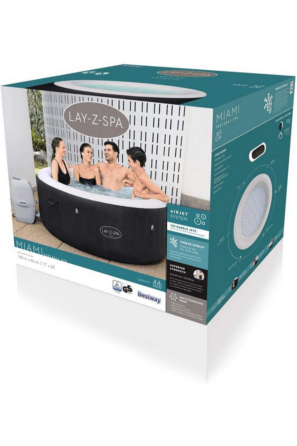 BESTWAY | Lay Z Spa Miami Inflatable Hot Tub | BES115TOY00607