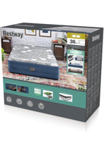BESTWAY | Tritech Fashion Flock Air Mattress Queen Built-in AC Pump | BES115TOY01586