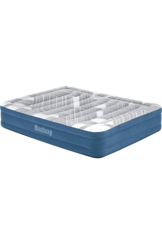 BESTWAY | Tritech Fashion Flock Air Mattress Queen Built-in AC Pump | BES115TOY01586