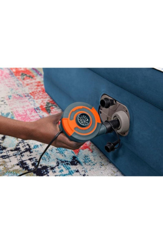BESTWAY | Tritech Fashion Flock Air Mattress Queen Built-in AC Pump | BES115TOY01586