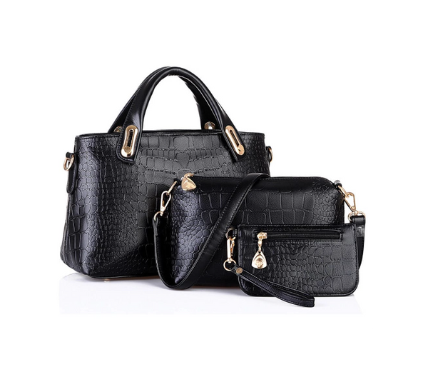 Sets of 3 Pieces Bag For Women - Black | JPN2467