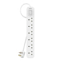 BELKIN | 6 Socket Power Extension With 3M Cable Uk Plug White | SRA005p6af3M