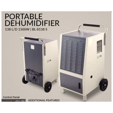 MIM | Portable Dehumidifier 138 L/D 1500W | BL-8138 S