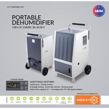 MIM | Portable Dehumidifier 138 L/D 1500W | BL-8138 S