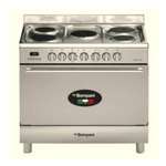 BOMPANI | Cooker 90x60cm 5 Hotplate Electric Oven Steel | BO683EG/E