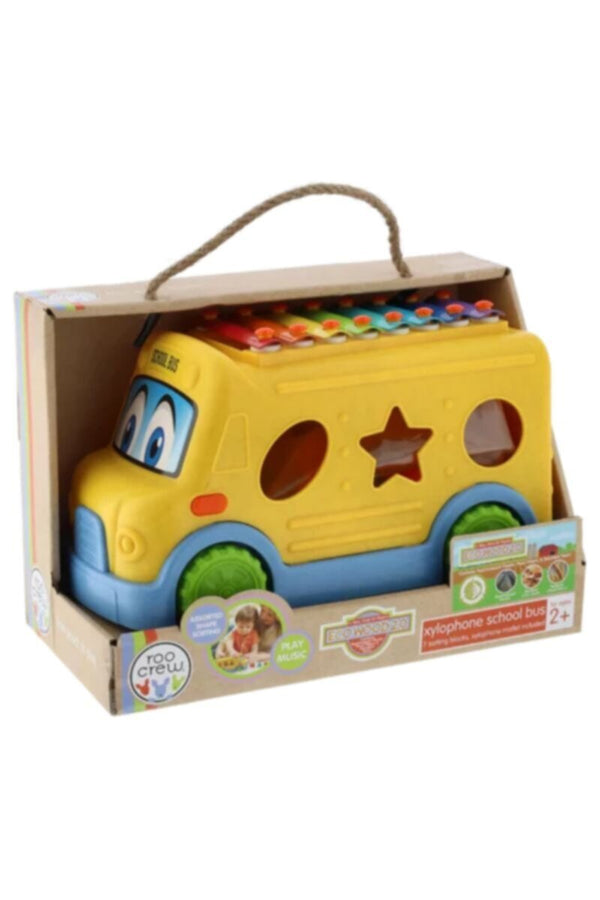 BOLEY | Roo Crew Eco Wood 2.0 - School Bus Xylophone And Shaper Sorter | 58017