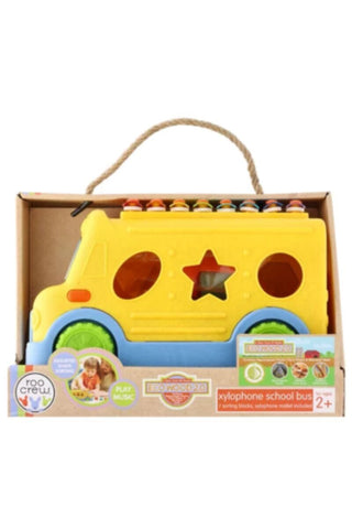 BOLEY | Roo Crew Eco Wood 2.0 - School Bus Xylophone And Shaper Sorter | 58017