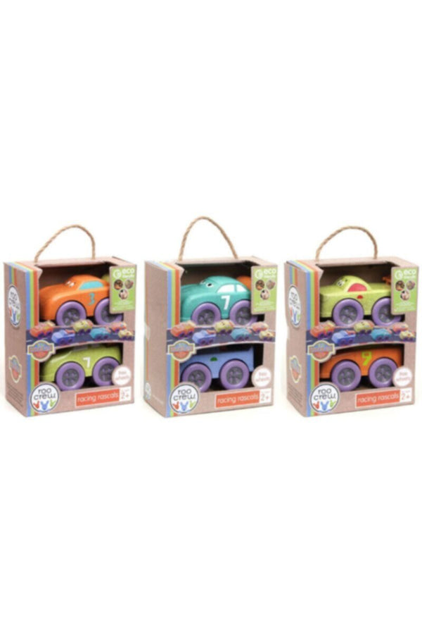 BOLEY | Roo Crew Eco Wood 2.0 Racing Rascals 2 Pack, Free Wheel  | 58021