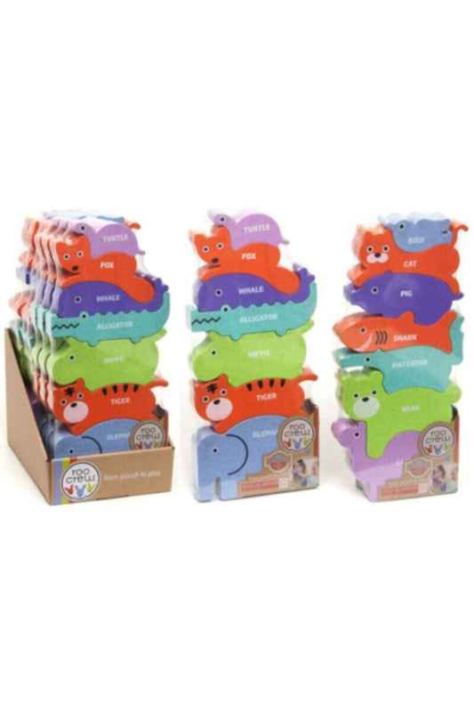 BOLEY | Roo Crew Eco Wood  Stack Up Animals Assorted  | 58012