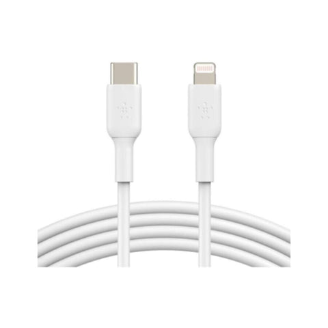 BELKIN | BOOSTâ†‘CHARGEâ„¢ USB-C Lightning Cable 1m/3.3ft Mfi-Certified White for iPhone | CAA003bt1MWH