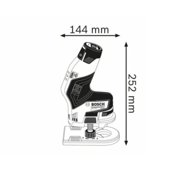 BOSCH | Professional Palm Ruoter Bare Tool | GKF 12V-8