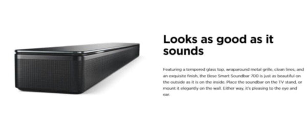 BOSE | Sound Bar 700 Black 4800g | 795347-4100