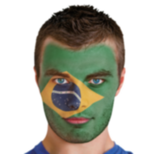 Quick Face Painting Kit with Brush (3 Packets) | Brazil |Â Minagination