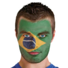 Quick Face Painting Kit with Brush (3 Packets) | Brazil |Â Minagination