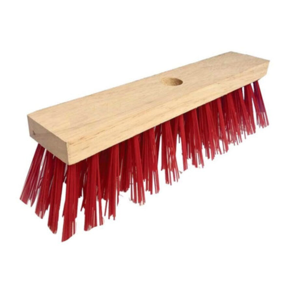 Nylon Broom Brush 12" Hard W/Stick
