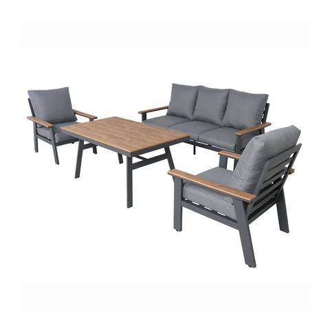 5 Seater Sofa Set with Table Grey | BTT-0013-2025