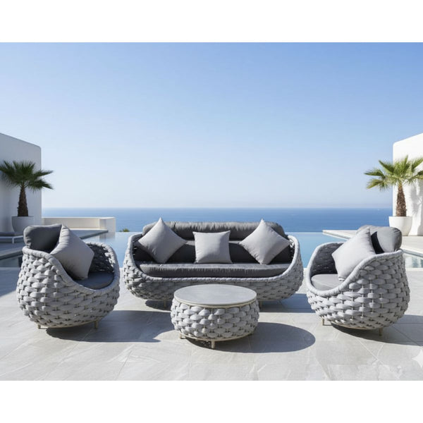 Erotr Woven Rope Patio Set (1+1+3+Coffee Table) | BTT-0016-2025