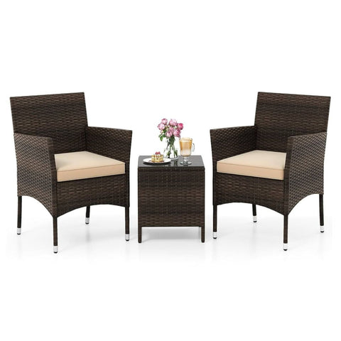 2 Rattan Chairs with Coffee Table | BTT-0018-2025