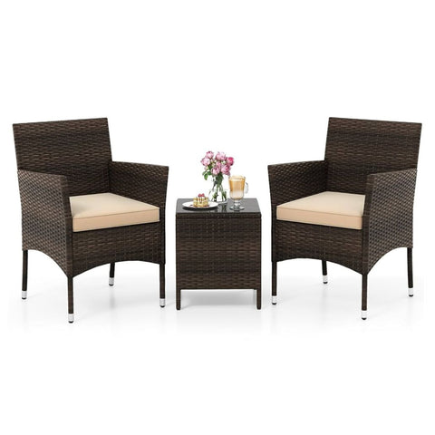 2 Rattan Chairs with Coffee Table | BTT-0018-2025