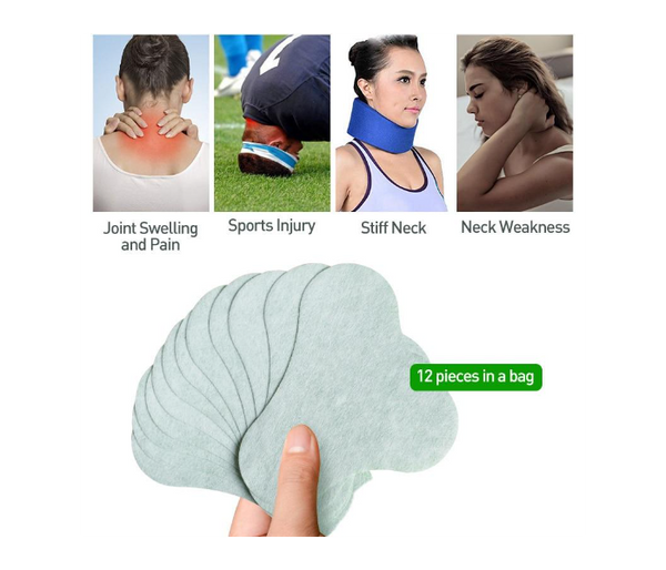 12 Pieces Chinese Natural Herbal Cervical Patch Medical Plaster Pain Relief Sticker | JPL7431