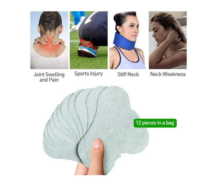 12 Pieces Chinese Natural Herbal Cervical Patch Medical Plaster Pain Relief Sticker | JPL7431