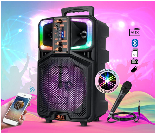 CH-833 8" Woofer 3000 W Rechargeable TWS Speaker - Black | JPN2793