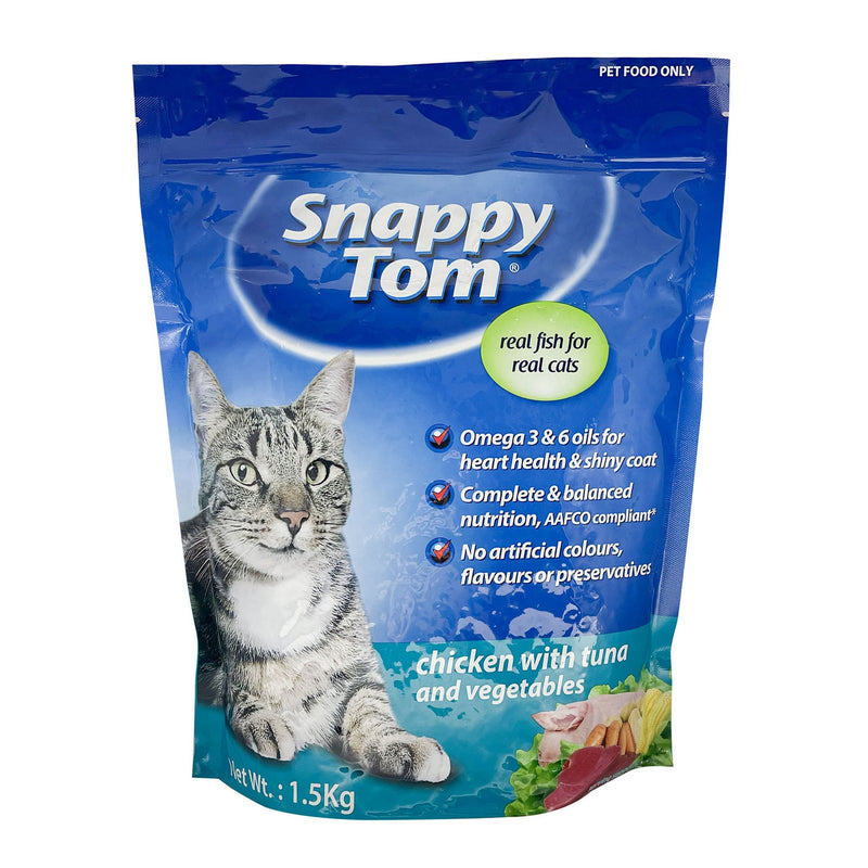SNAPPY TOM | Tuna with Chicken & Vegetables Dry Food 1.5kg | SNP101CON00015