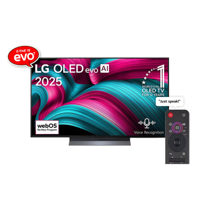 LG | 55" OLED evo AI C5 4K Smart TV with AI Magic Remote Dolby webOS25 2025 | OLED55C56LA