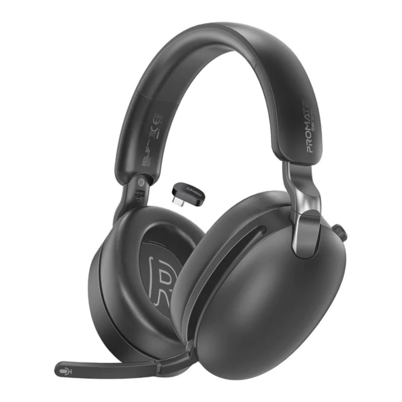 PROMATE | Hybird ANC Headphones With Triple Connectivity 100 HRS Play Time Black | SERENE-2.BLACK