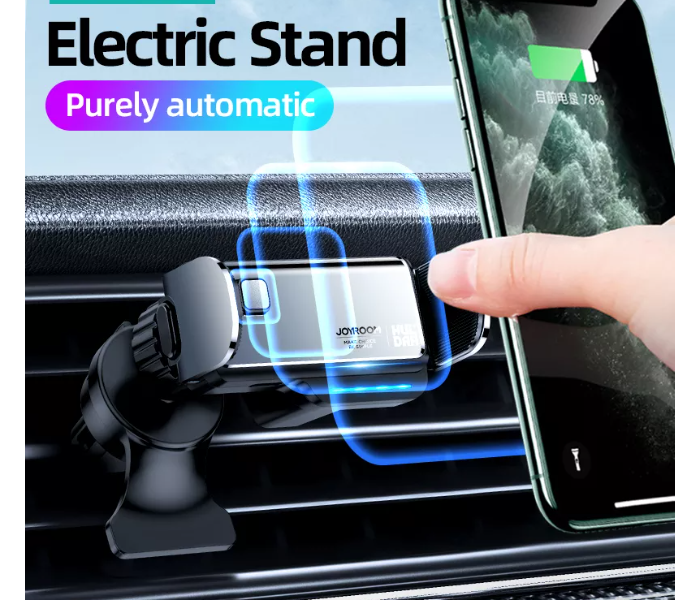 Mini Electric Car Phone Holder Stand - Black and Silver | JPL3926