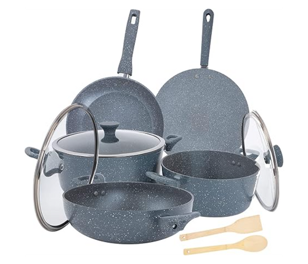 ROYALFORD | 10Pc Forged Aluminium Cookware Set Grey | RF9838GR