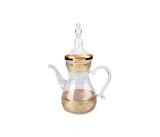 ROYALFORD | Salwa Glass Tea Pot Clear & Gold  |RF8861