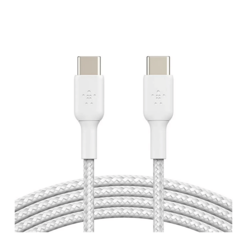 BELKIN | Boostcharge Braided Usb-C To Usb-C 2M White 2-Pack | CAB004bt2MWH2PK